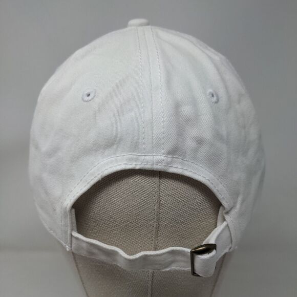 Unbranded Slideback Hat White OSFM Adjustable Solid 6 Panel Blank - Picture 5 of 8